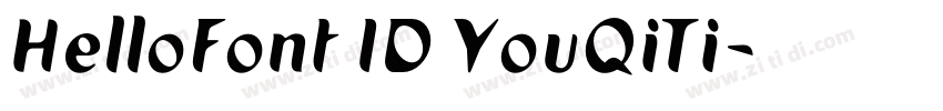 HelloFont ID YouQiTi字体转换